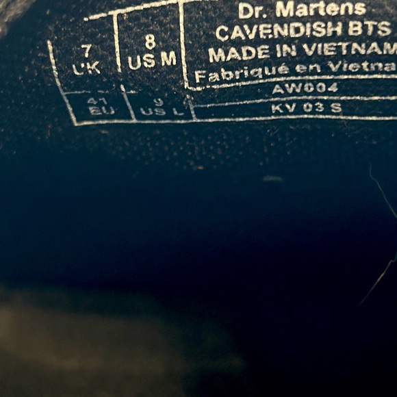 Dr. Martens Cavendish unisex 3-eye Shoe UK 7 - Picture 6 of 6